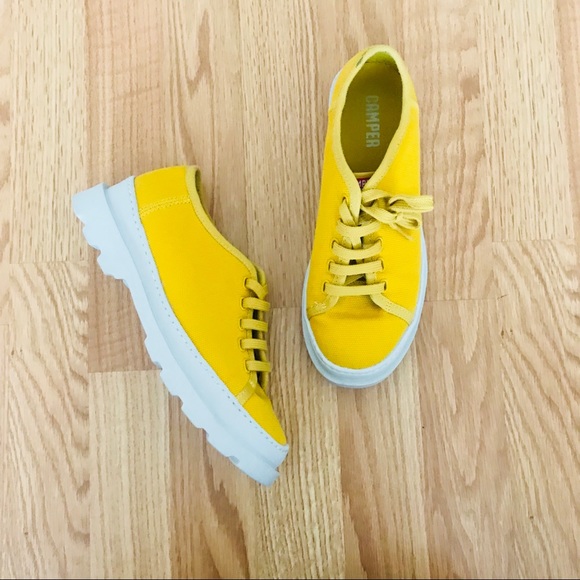 camper yellow shoes